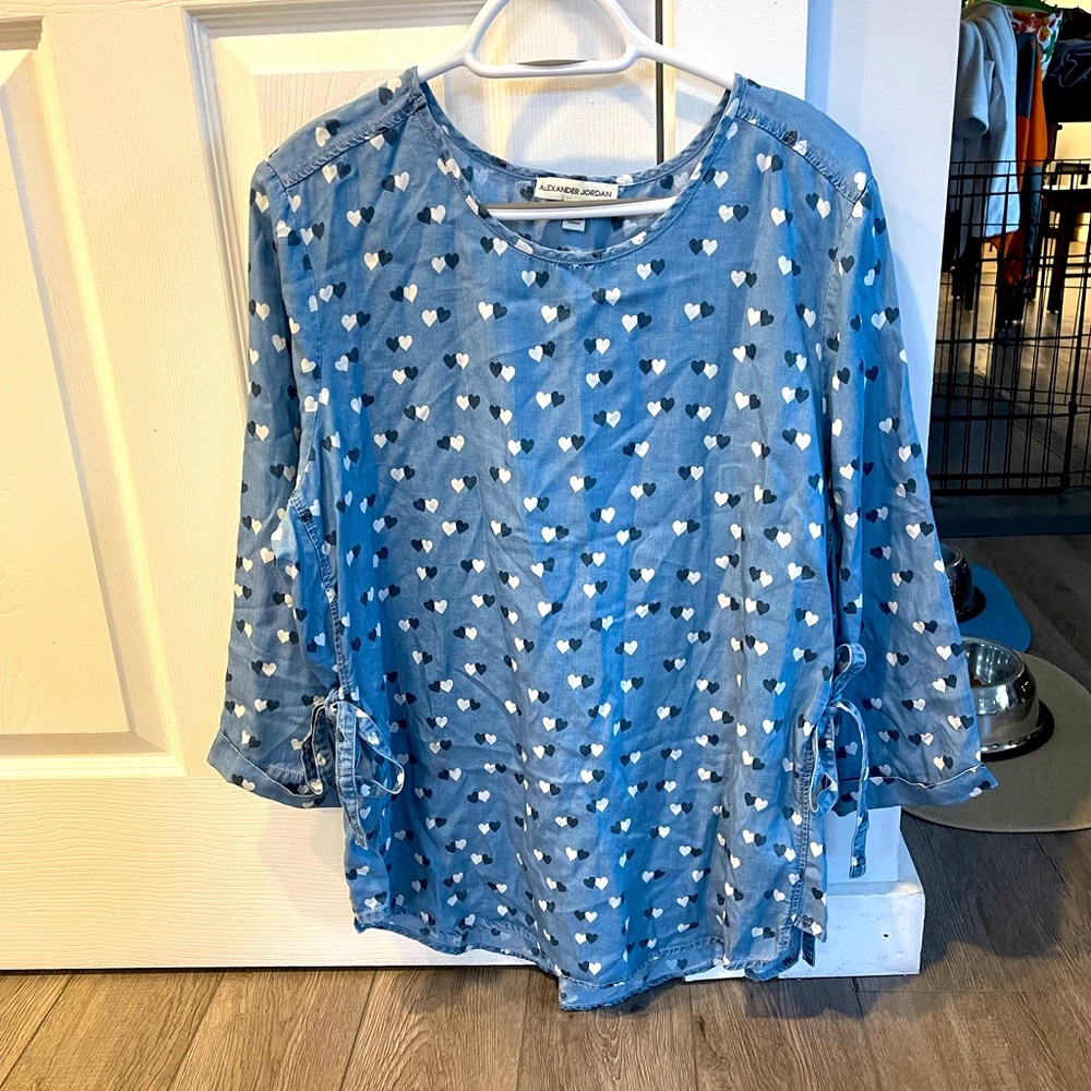 Alexander Jordan heart loose-fitting top / blouse